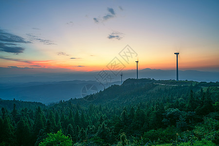 湖北旅游咸宁九宫山山顶日出高清图片