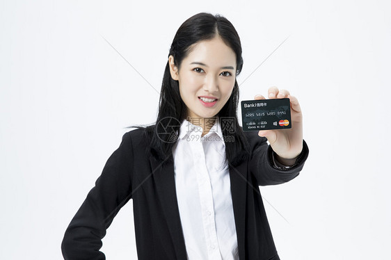 商务女性信用卡购物图片