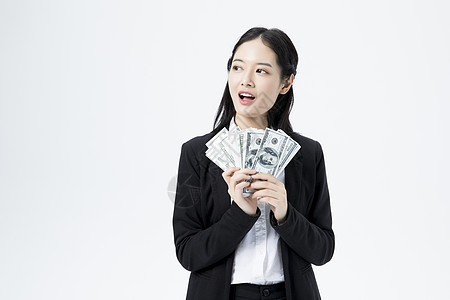 办公文件商务女性金融理财背景