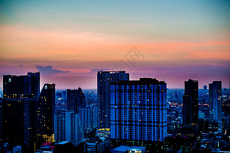 曼谷夜景背景图片