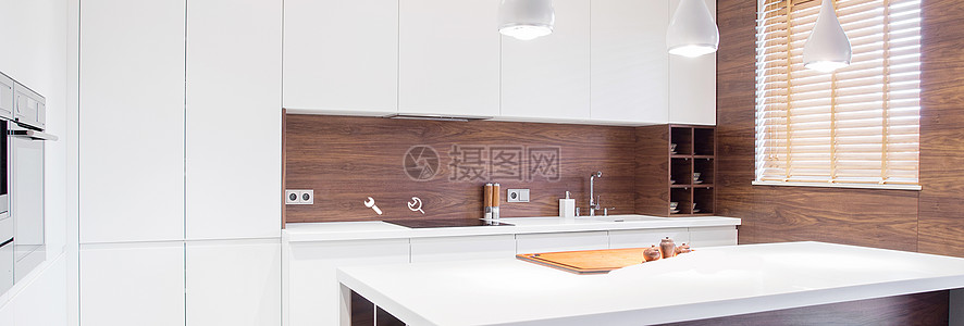 橱柜现代中岛厨房设计图片