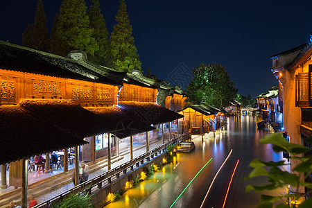 乌镇夜景5A景点高清图片素材