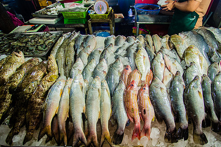 海鲜摊位苏梅岛海鲜市场背景
