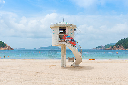 香港石澳村海水浴场背景图片