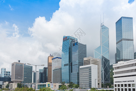 香港中环香港城市风光背景