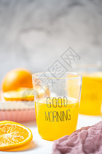 新鲜鲜榨橙汁背景图片