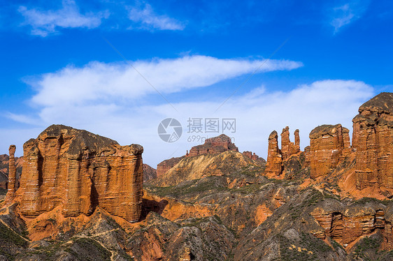 十月白天张掖冰沟丹霞图片