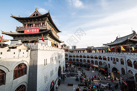 洛阳风景洛阳古城丽景门背景