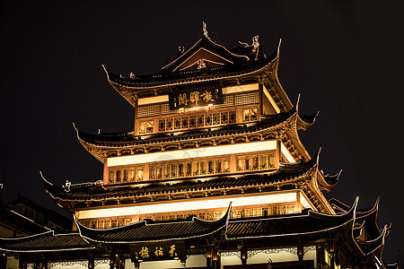 寺庙夜景图片