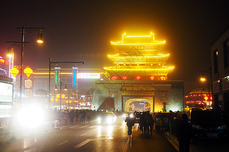 开封鼓楼夜景图片