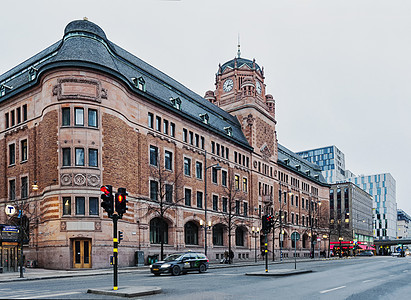 瑞典斯德哥尔摩街景背景图片