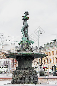 芬兰赫尔辛基街头青铜雕塑图片