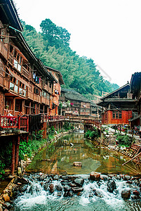 贵州侗寨背景图片