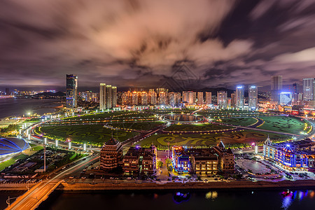 城市建筑灯光夜景图片