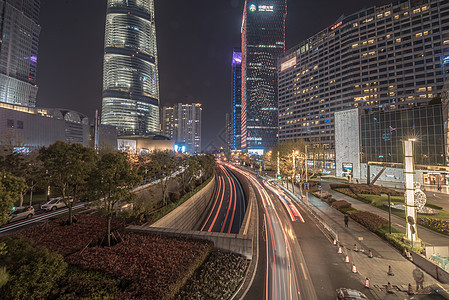 上海陆家嘴车水马龙城市建筑高清图片素材