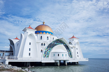 马六甲海峡清真寺图片