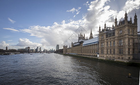 英国风光伦敦泰晤士河风光背景