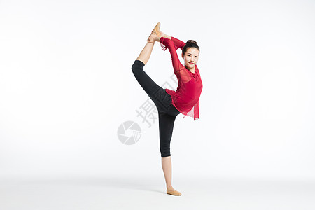 巴厘古典舞舞蹈美女后踢腿背景