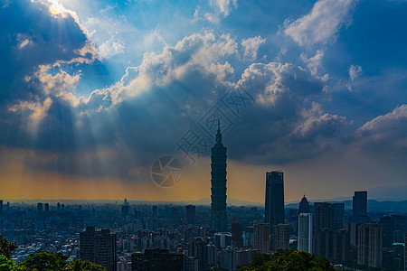 台北101的城市背景图片