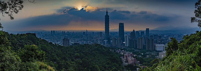 台北101的城市背景图片