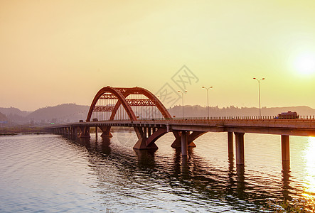 云南昆明滇池跨海大桥背景图片