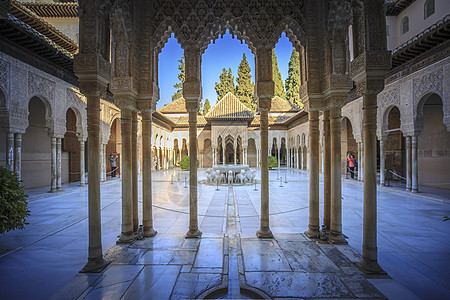 经典建筑阿尔罕布拉宫背景