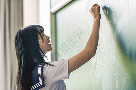 教室清新美女写真图片