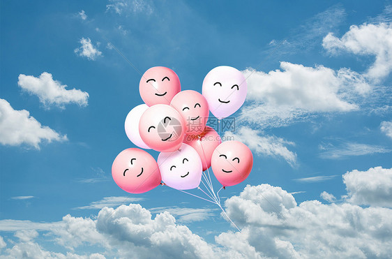微笑气球图片