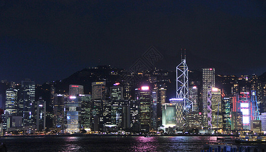 香港夜景香港维多利亚港夜景背景