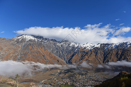 大高加索山脉格鲁吉亚自然风景背景