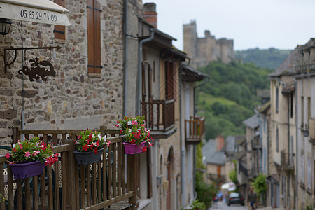古镇风光海报法国南部阿韦龙地区号称法国最美乡村-纳雅克古镇背景