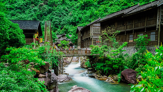 江西抚州资溪大觉山古镇景区风光图片