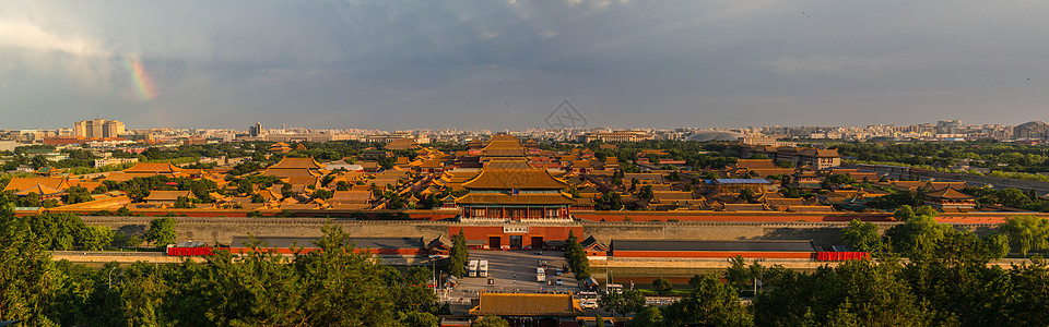 北京故宫夕阳图片