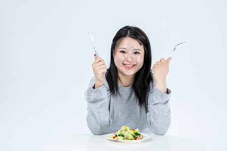 胖女生健康饮食图片