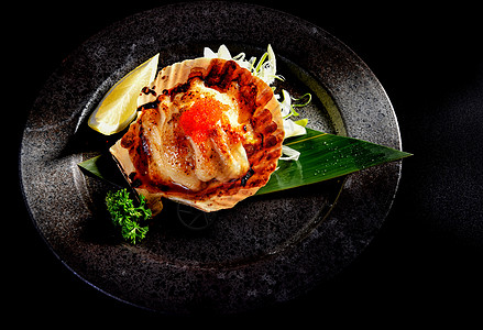 日本料理鲍鱼图片