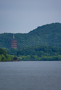 西湖杭州雷峰塔背景图片