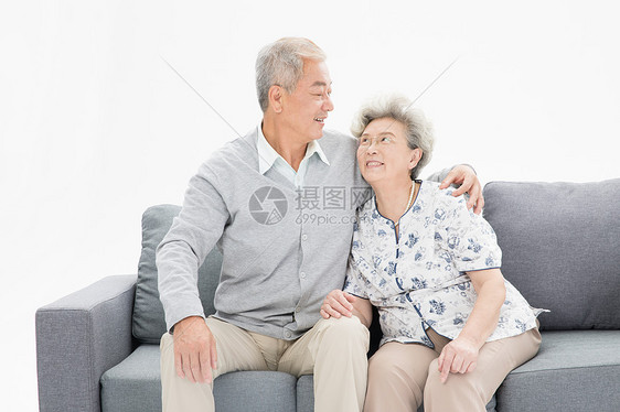 老年夫妇居家形象图片