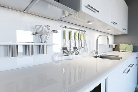 厨房效果图现代橱柜台面效果图设计图片