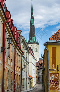 北欧爱沙尼亚首都塔林老城旅游风光图片