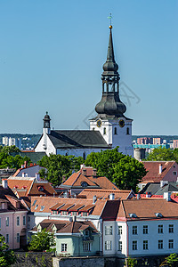 爱沙尼亚首都塔林老城古建筑风光图片