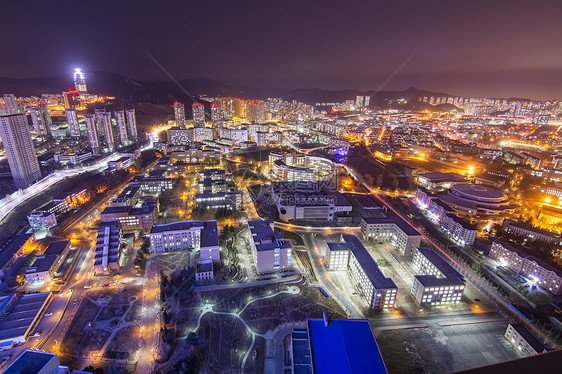 现代城市大连夜景图片