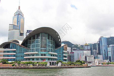 香港景点香港会议展览中心背景