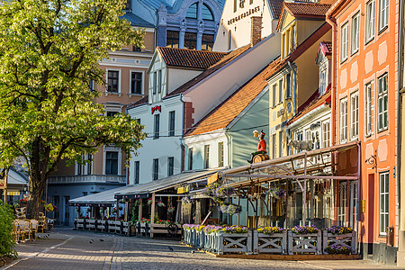 拉脱维亚首都里加老城风光图片