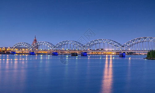 欧洲莱茵河上的铁路桥背景图片