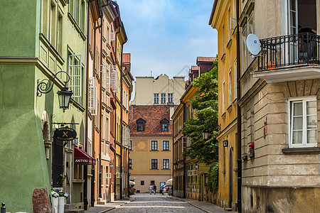 波兰首都华沙历史文化老城建筑风光高清图片