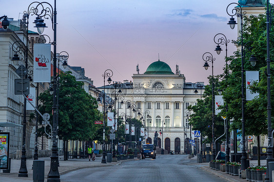 波兰首都华沙历史文化老城建筑风光图片