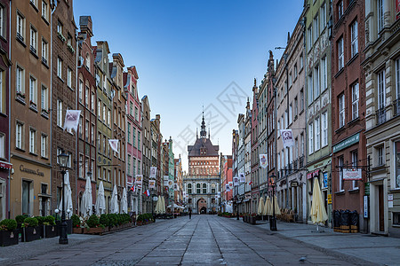 世界建筑波兰旅游城市格但斯克城市风光背景