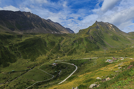 瑞士金色山口瑞士阿尔卑斯山风光背景