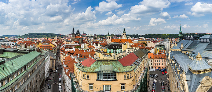 布拉格城市风光全景图图片