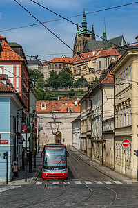 捷克布拉格城市旅游有轨电车图片
